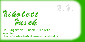 nikolett husek business card